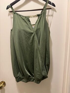 SWIM by Cacique Clover Green Balconette Tankini Top